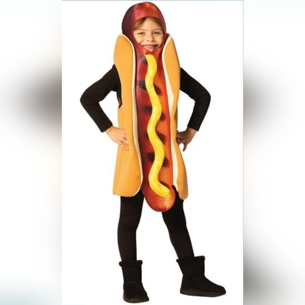 Fiesta Hot Dog Costume with Yellow Mustard